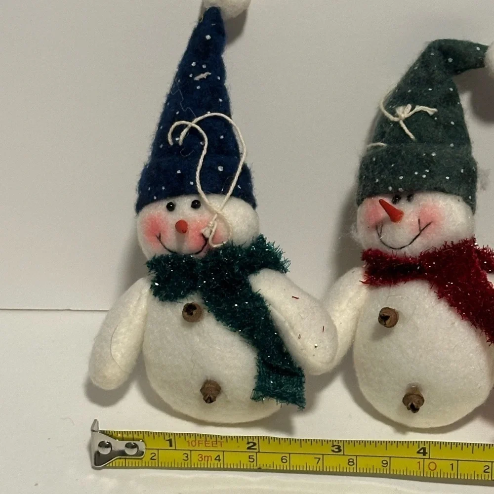 Large Collection of Stuffed Snowman Ornaments